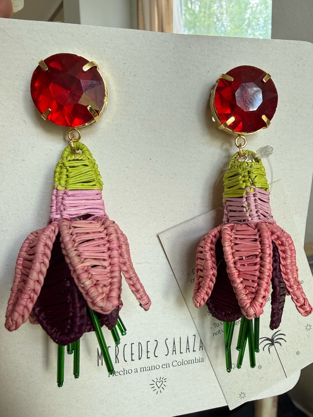 Mercedes Salazar Floral Drop Clip-On Earrings